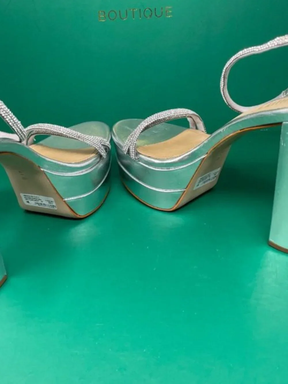 Schutz | Fabienne Platform Sandal in Silver